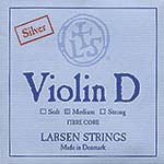 Larsen Violin D String - silver/spiral alloy: Medium