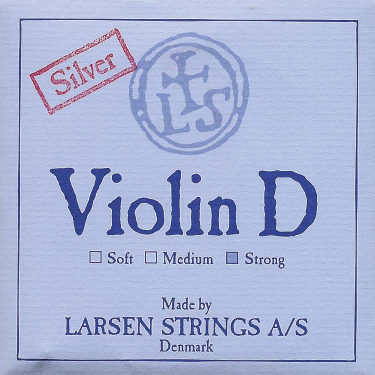 Larsen Violin D String - silver/spiral alloy: Strong