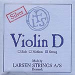 Larsen Violin D String - silver/spiral alloy: Strong