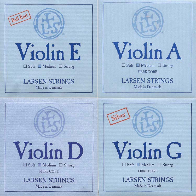 Larsen Violin String Set - Medium, ball end E