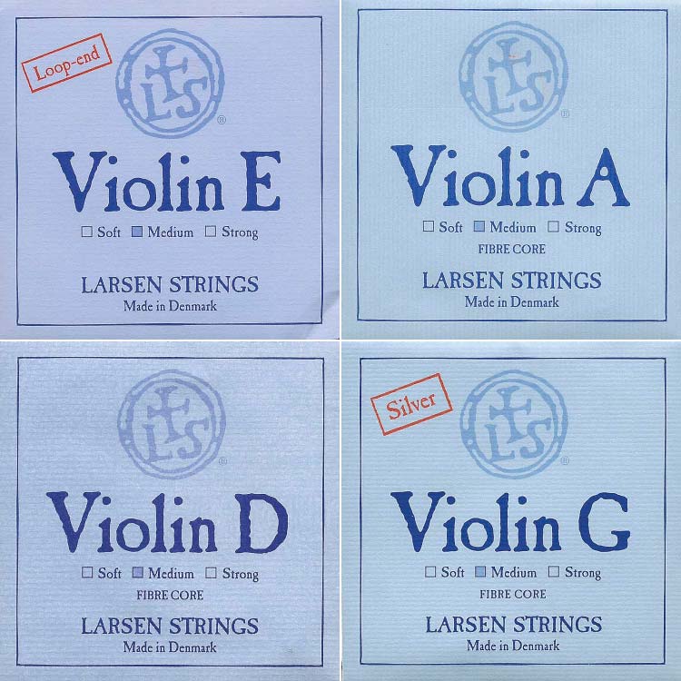 Larsen Violin String Set - Medium, loop end E