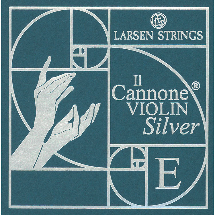 Larsen Il Cannone Silver Violin E, Medium, Removable Ball
