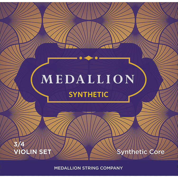Medallion Synthetic 3/4 Violin String Set with Steel Ball End E
