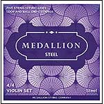 Medallion Steel 4/4 Violin String Set, Ball End E, Medium