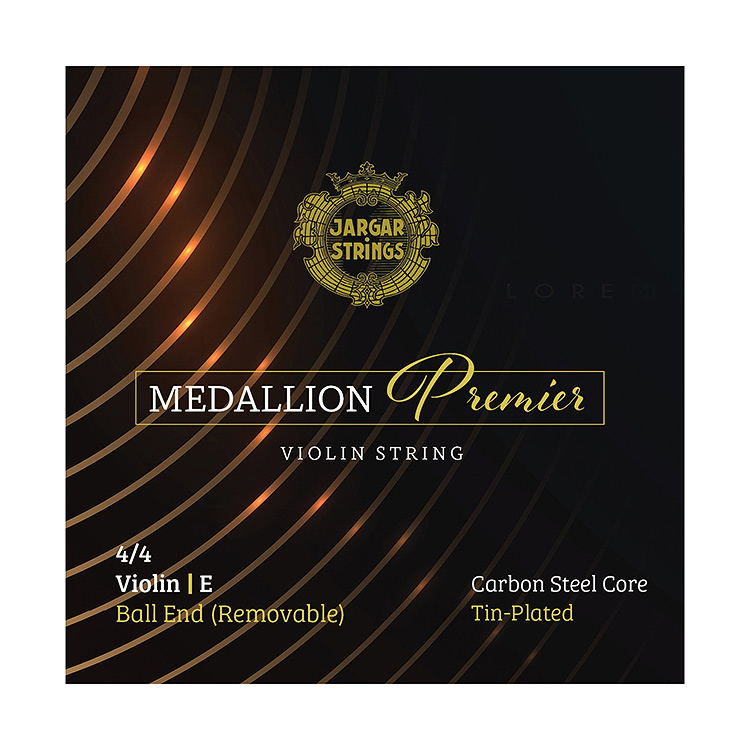 Medallion Premier 4/4 Violin E String, Carbon Steel Core, Tin-Plated