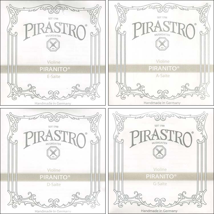 Piranito 3/4-1/2 Violin String Set - Medium, ball end E