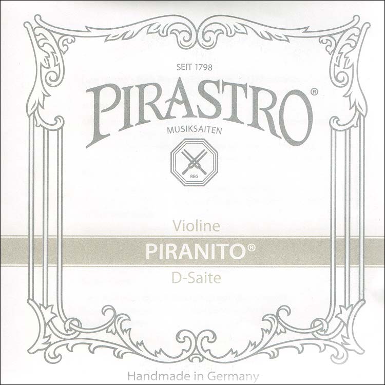 Piranito 1/4-1/8 Violin D String - chrome: Medium, ball end
