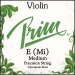 Prim Violin E String - chromesteel: Medium ball end