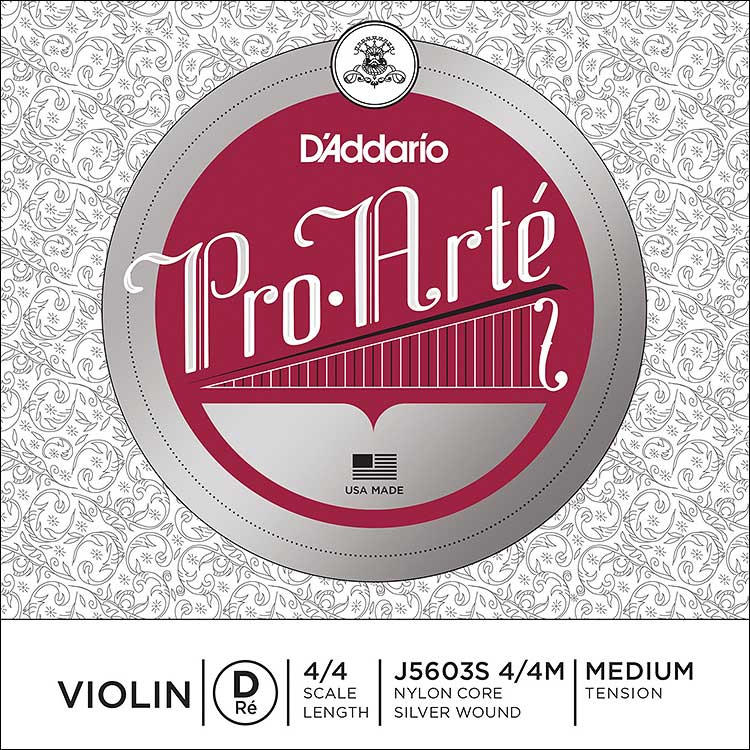 Pro-Arte Violin D String - silver/nylon: Medium