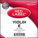 Red Label 3/4 Violin E String - steel: Removable ball end