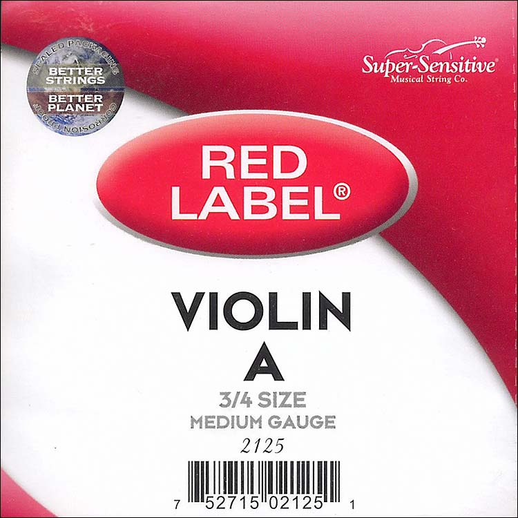 Red Label 3/4 Violin A String - nickel/steel