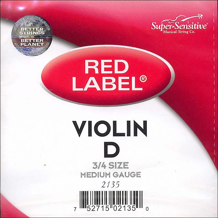 Red Label 3/4 Violin D String - nickel/steel