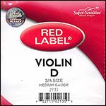Red Label 3/4 Violin D String - nickel/steel