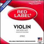 Red Label 1/4 Violin String Set - Removable ball end E