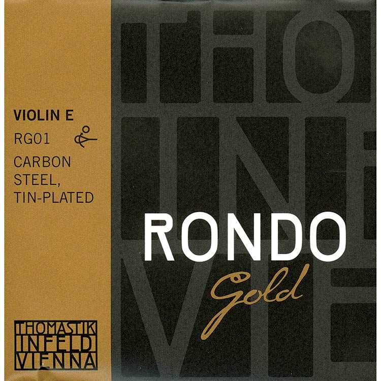 Rondo Gold Violin E String - tin-plated, removable ball end, medium