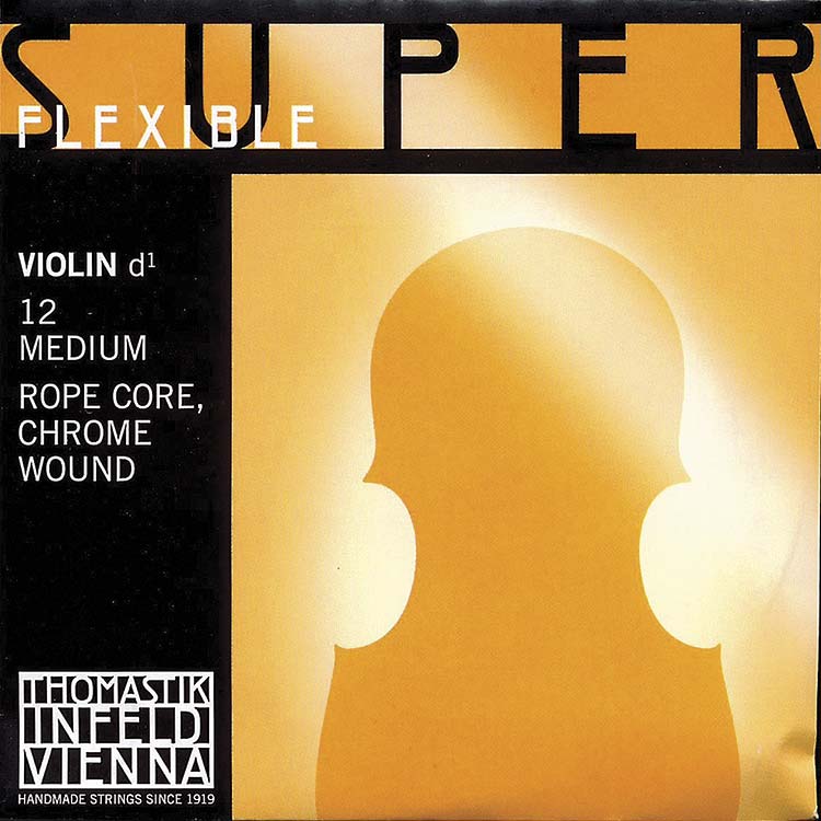 Superflexible Violin D String - chr/steel: Medium