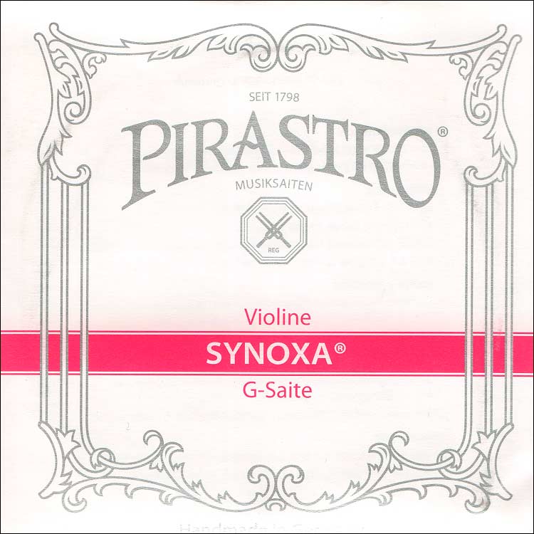 Synoxa Violin G String - silver/perlon: Medium