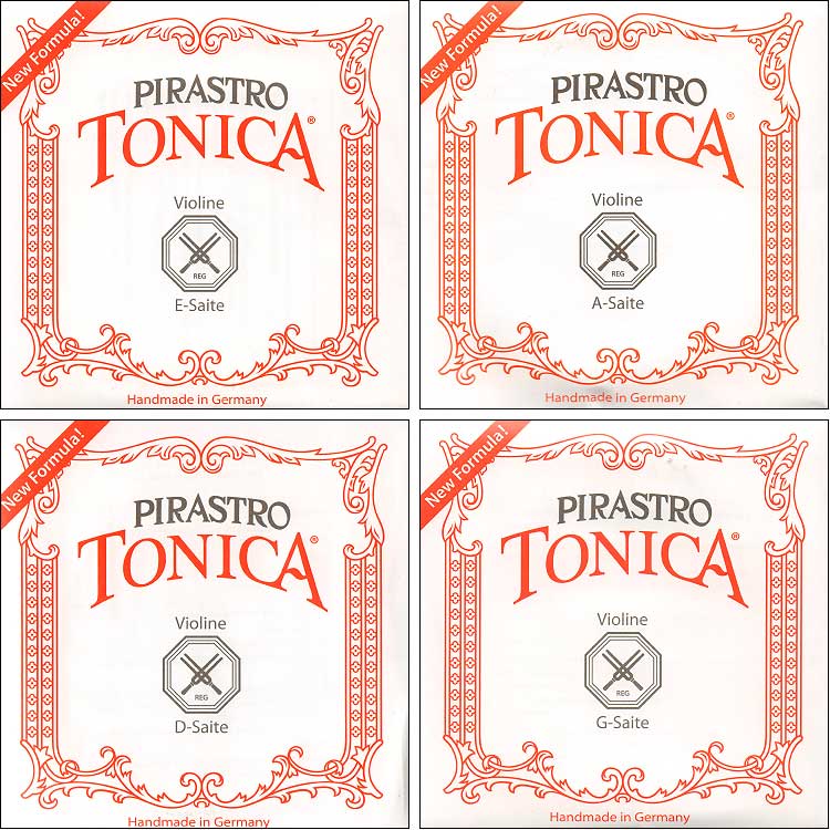 Tonica Violin String Set - Medium Gauge with Aluminum Loop End E