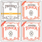 Tonica 4/4 Violin Steel E String Set - Medium with Gold Label E, Ball