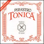 Tonica 1/4-1/8 Violin D String - silver/synthetic: Medium