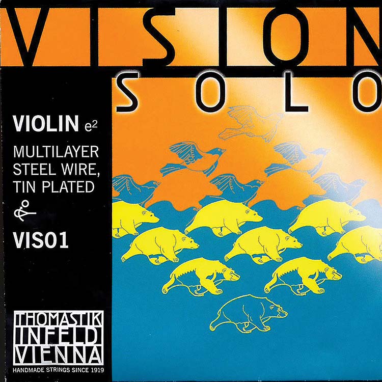 Vision Solo Violin E String - tin-pltd/multilayered stl: Med.