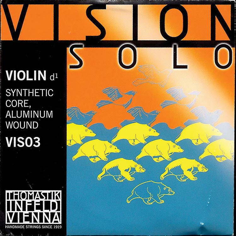 Vision Solo Violin D String - alum/synthetic: Medium