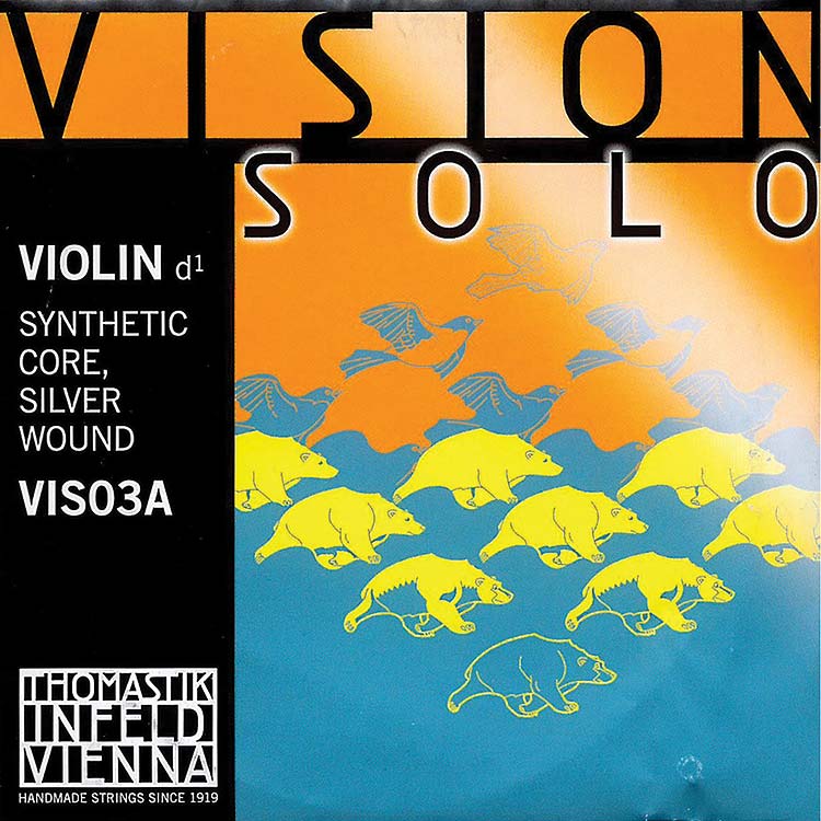 Vision Solo Violin D String - silver/synthetic: Medium