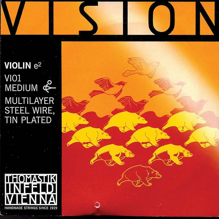 Vision Violin E String - tin-plated/multilayered steel: Medium