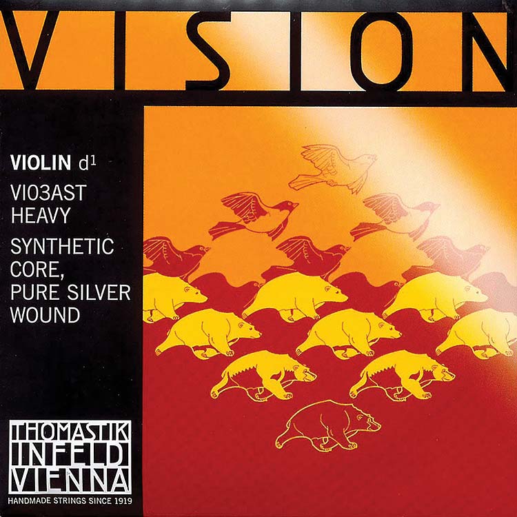 Vision Violin D String - silver/synthetic: Stark/Thick