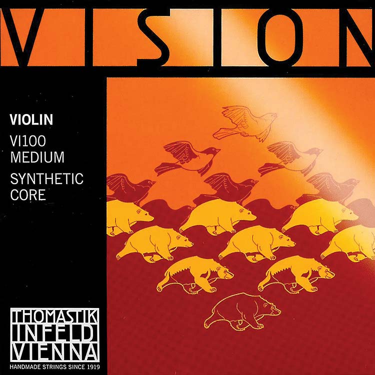 Vision Violin String Set - Medium, removeable ball end E