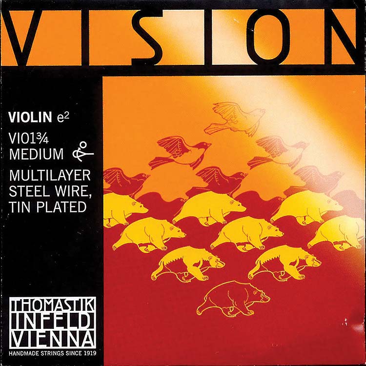 Vision 3/4 Violin E String - tin-pltd/multilayered stl: Med.