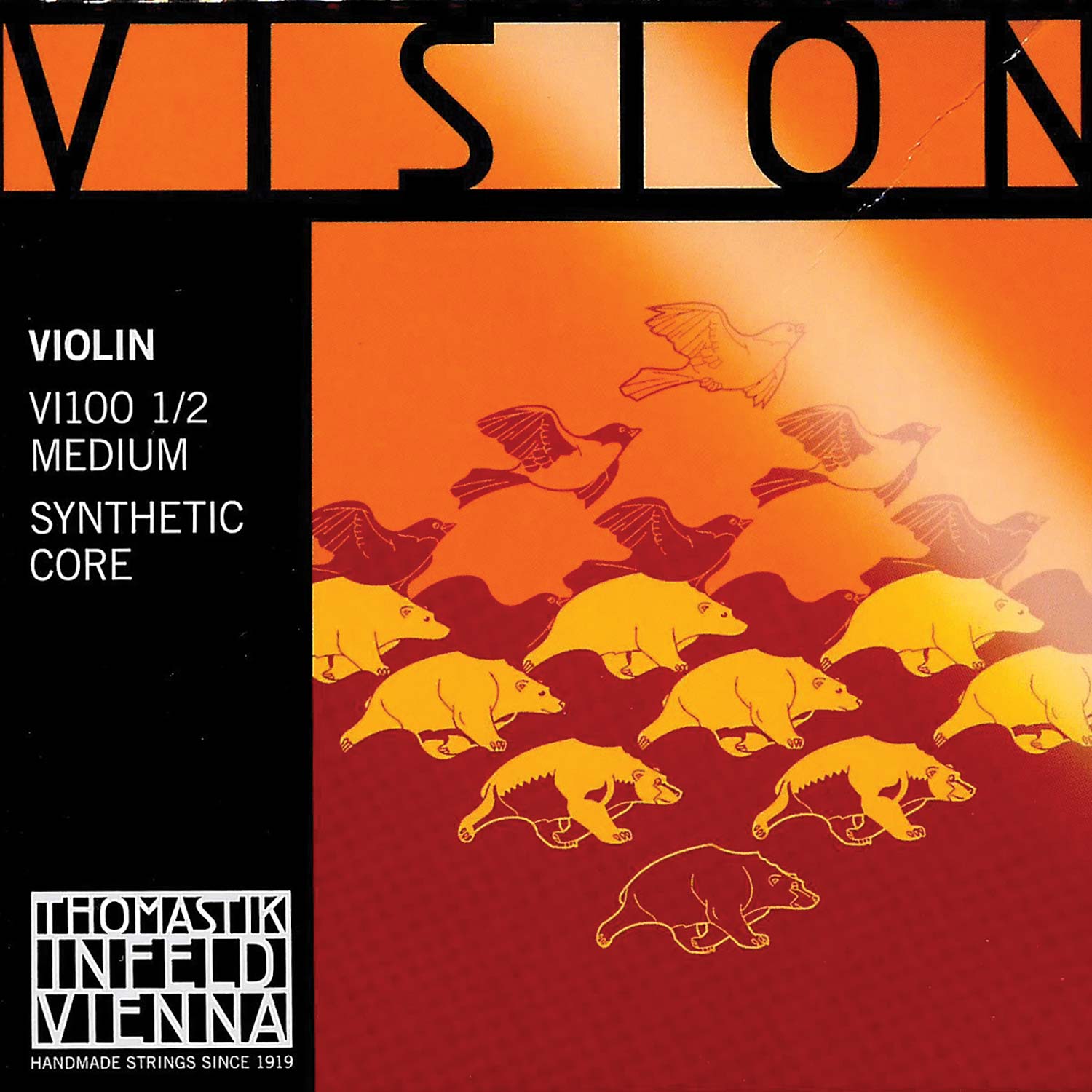 Vision 1/2 Violin Set - Medium, removeable ball end E