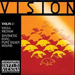 Vision 1/4 Violin D String - silver/synthetic: Medium