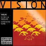 Vision 1/4 Violin String Set - Medium, removeable ball end E