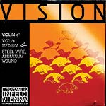 Vision 1/8 Violin E String - tin-pltd/multilayered stl: Med.