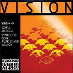 Vision 1/8 Violin D String - silver/synthetic: Medium