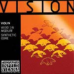 Vision 1/8 Violin String Set - Medium, removeable ball end E