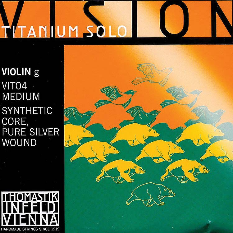 Vision Titanium Solo Violin G String - silver/synthetic: Med.