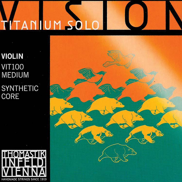 Vision Titanium Solo Violin String Set - Med., removable ball