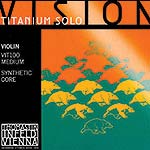 Vision Titanium Solo Violin String Set - Med., removable ball