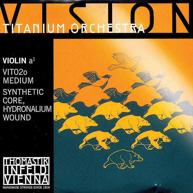 Vision Titanium Orchestra Violin A String - hydronalium/synthetic