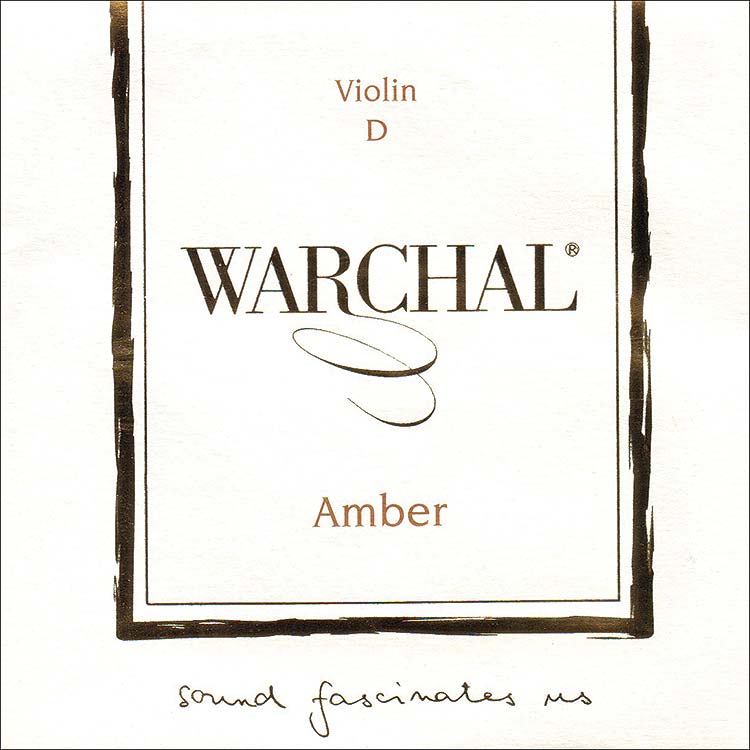 Warchal Amber Violin D String - Hydronalium-Silver/W-Core: Medium