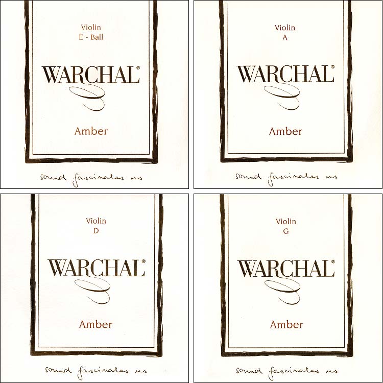 Warchal Amber Violin String Set with E Ball End