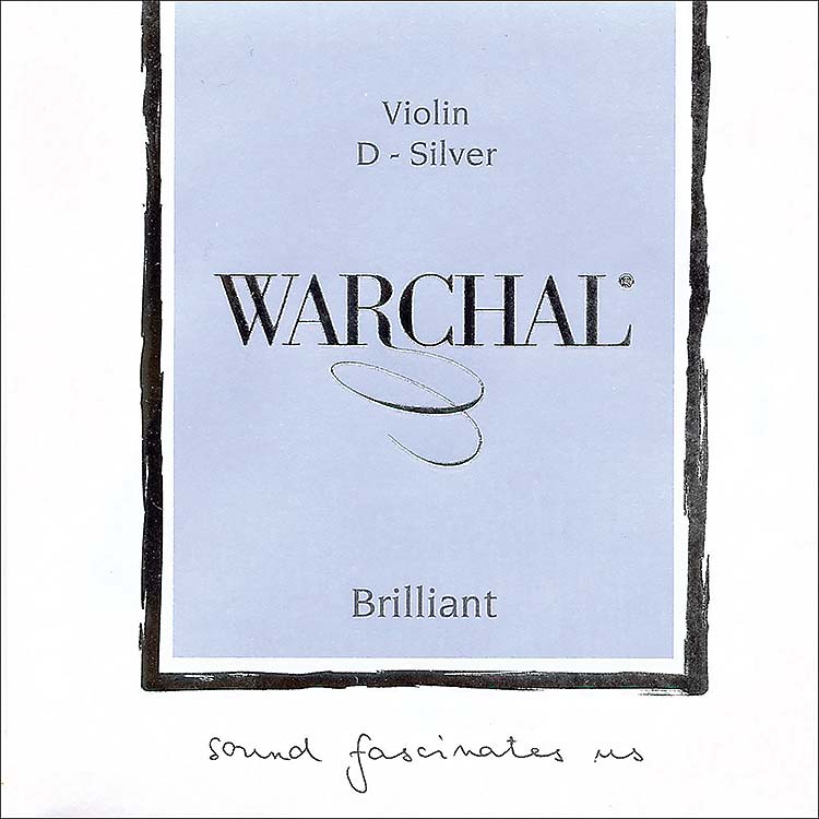 Warchal Brilliant Violin D String - Silver/Synthetic: Medium