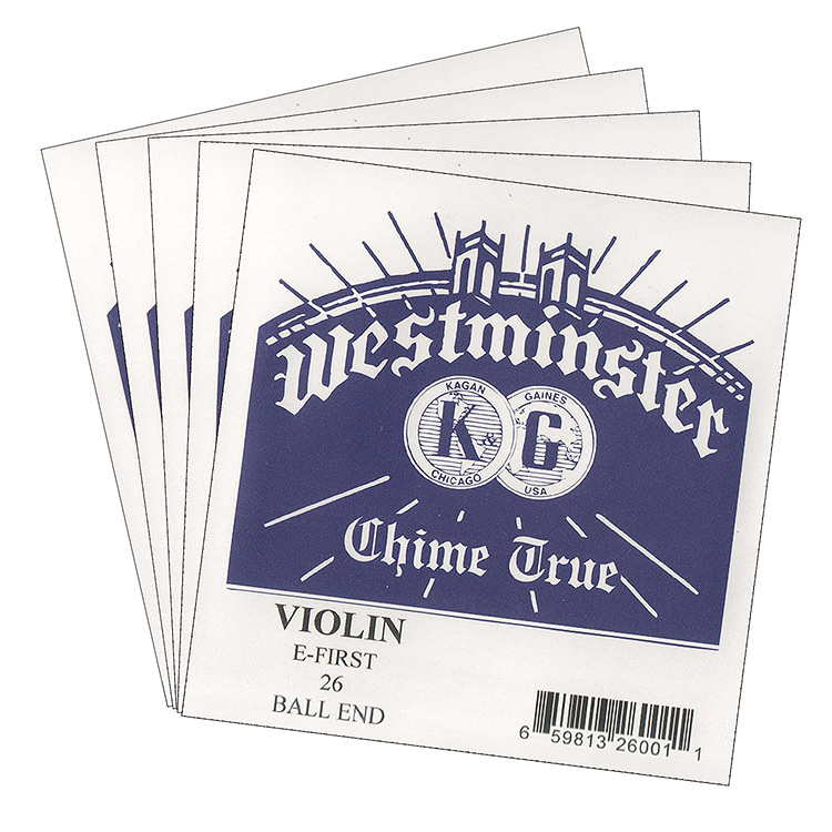 Westminster Violin E -5 Pack, Medium #26 Ball End
