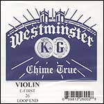 Westminster Violin E String - steel: Medium #26, loop end
