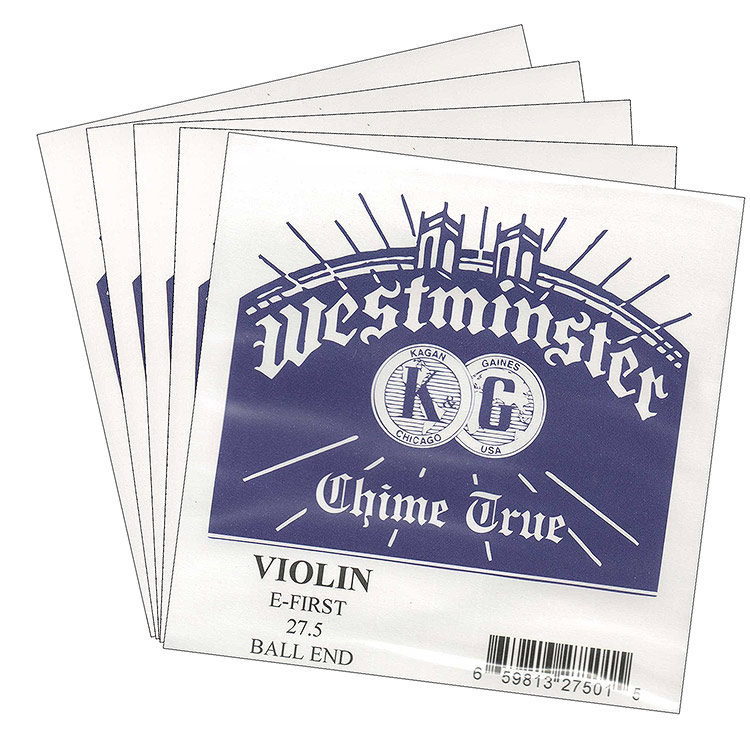 Westminster Violin E -5 Pack, Thick #27.5 Ball End