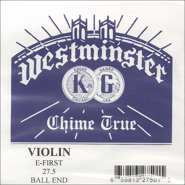 Westminster Violin E String - steel: Thick #27.5, ball end