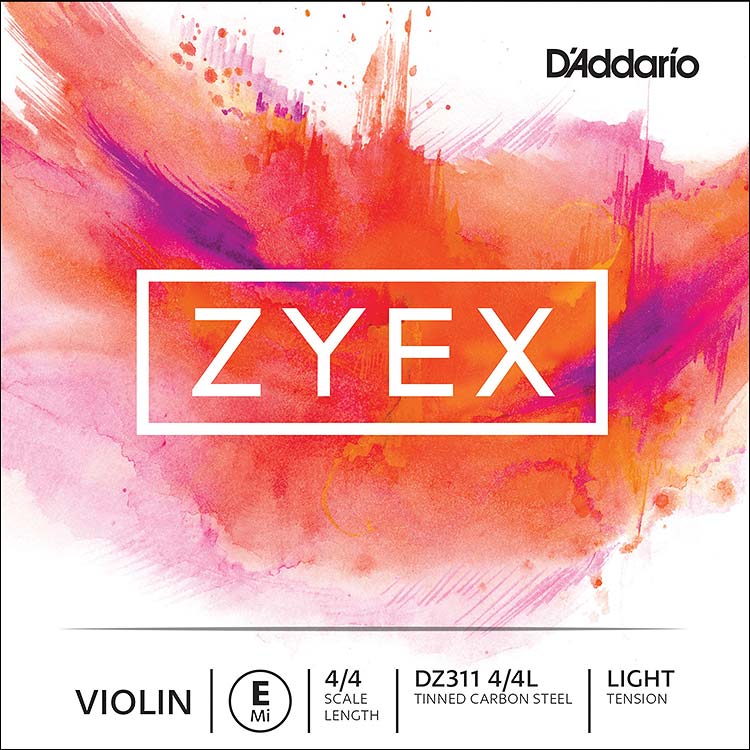 Zyex Violin E String - steel: Light, removable ball end