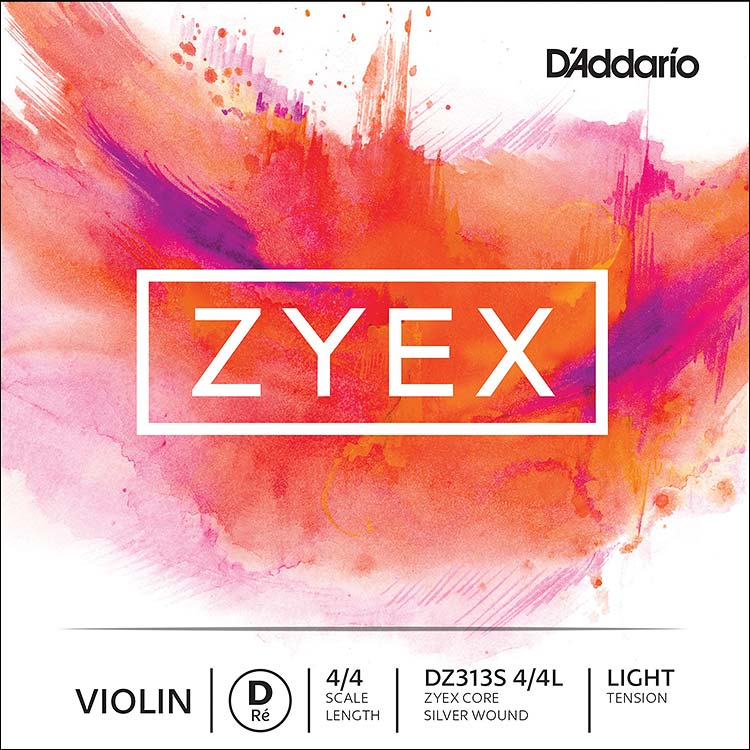 Zyex Violin D String - silver wound: Light